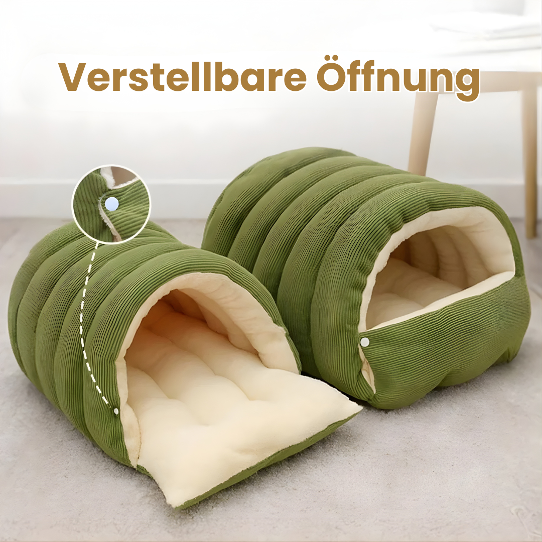 Traumhöhle – Kuschelige Winterhöhle für Katzen & kleine Hunde
